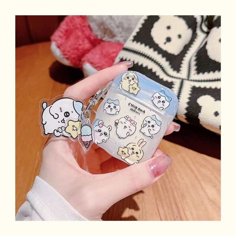 Cute Wavy Polka Dot Design Chiikawa Airpods Pro2/Airpods 1/2/3 Protector Airpods Case