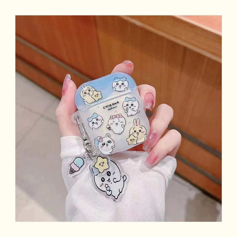 Cute Wavy Polka Dot Design Chiikawa Airpods Pro2/Airpods 1/2/3 Protector Airpods Case