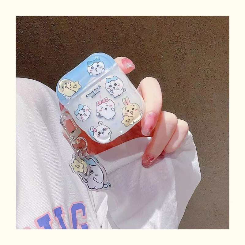 Cute Wavy Polka Dot Design Chiikawa Airpods Pro2/Airpods 1/2/3 Protector Airpods Case