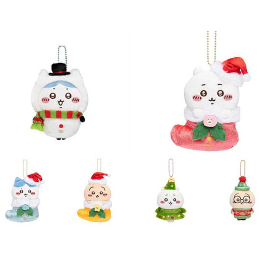Cute Chiikawa Christmas Stocking Series Plush Keychain
