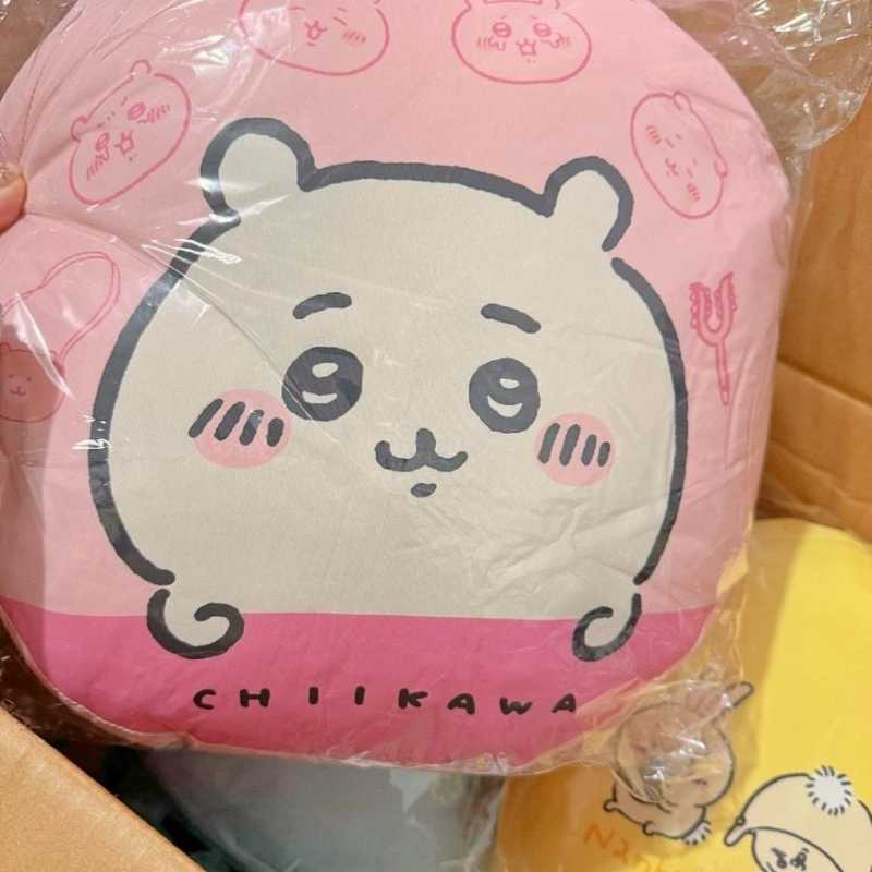 Cute Chiikawa Hachiware & Usagi Round Pillow – Double-Sided Plush Cushion