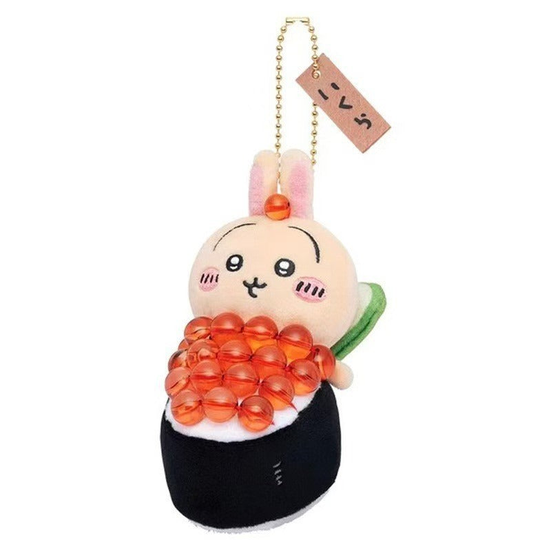 Cute Chiikawa Usagi Hachiware Bear Sushi Plush Keychain Gift - Adorable Collectible Toy