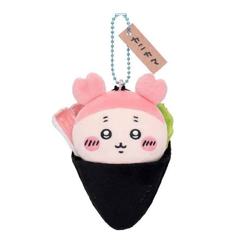 Cute Chiikawa Usagi Hachiware Bear Sushi Plush Keychain Gift - Adorable Collectible Toy