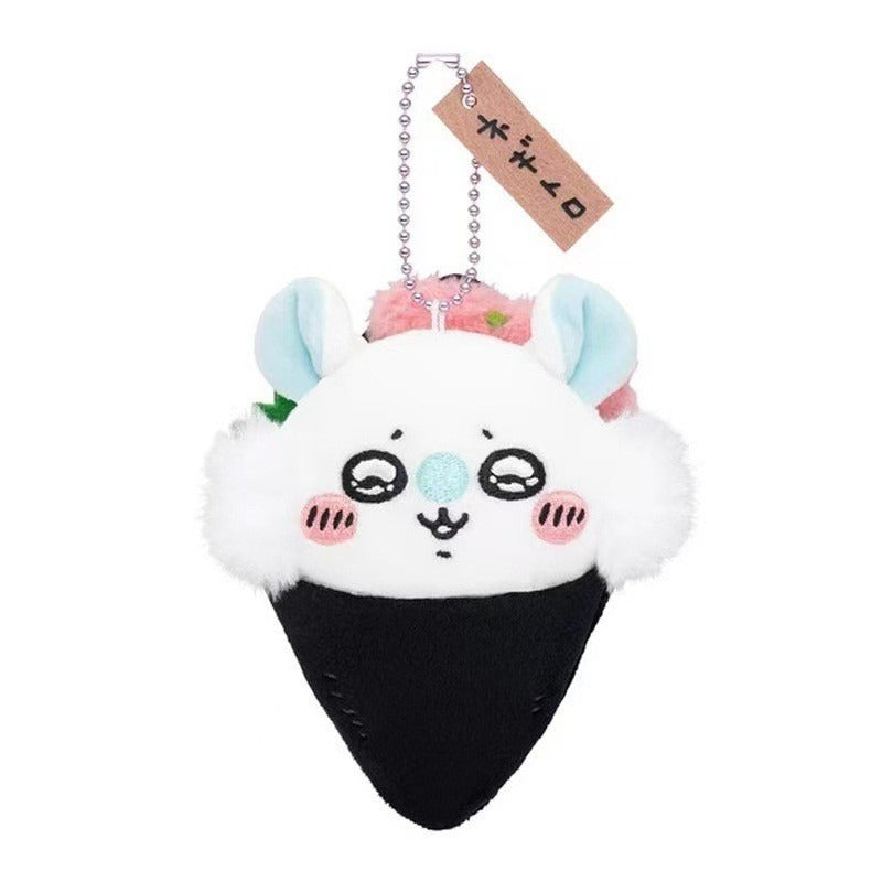 Cute Chiikawa Usagi Hachiware Bear Sushi Plush Keychain Gift - Adorable Collectible Toy
