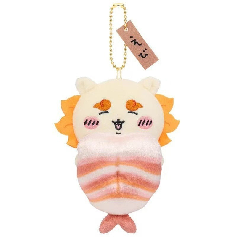 Cute Chiikawa Usagi Hachiware Bear Sushi Plush Keychain Gift - Adorable Collectible Toy