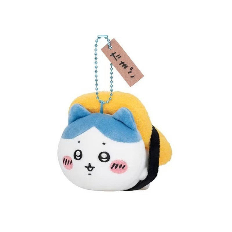 Cute Chiikawa Usagi Hachiware Bear Sushi Plush Keychain Gift - Adorable Collectible Toy