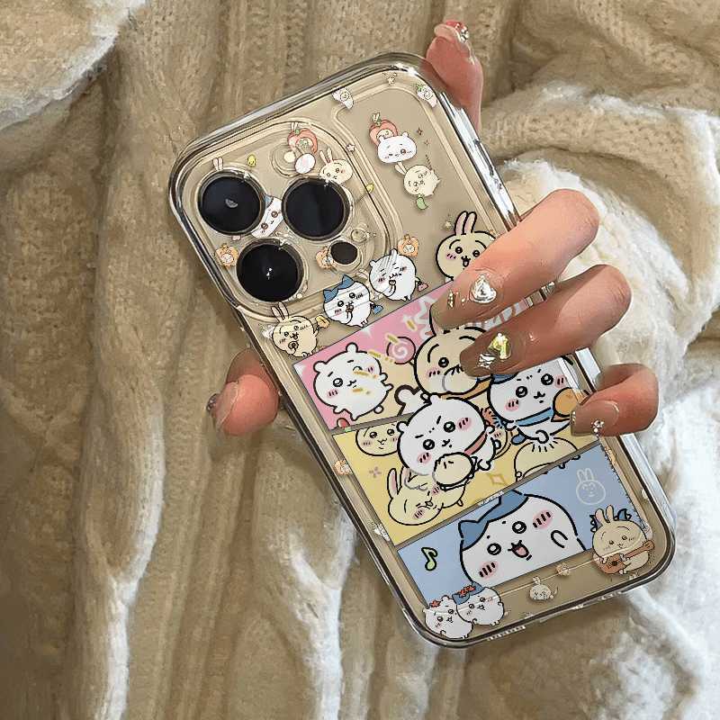 Cute Chiikawa Usagi Hachiware Iphone  Case for iPhone 15,15Pro,14, 13, 12, 11