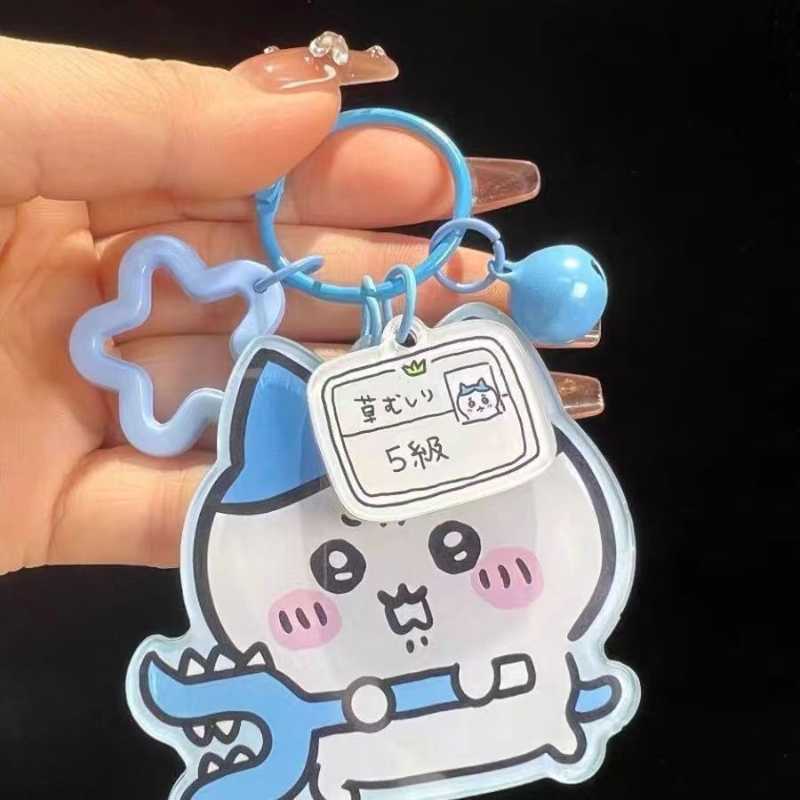 Cute Chiikawa, Usagi, Hachiware Acrylic Cartoon Bell Keychain