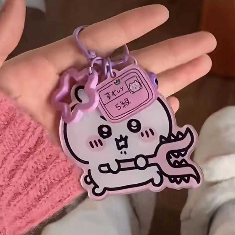 Cute Chiikawa, Usagi, Hachiware Acrylic Cartoon Bell Keychain