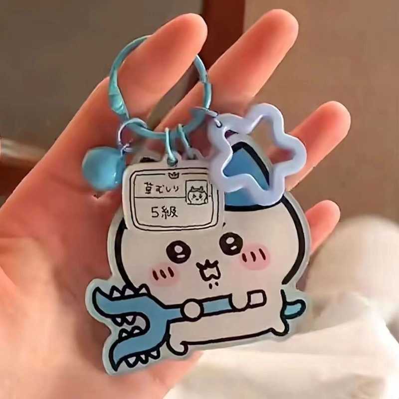 Cute Chiikawa, Usagi, Hachiware Acrylic Cartoon Bell Keychain