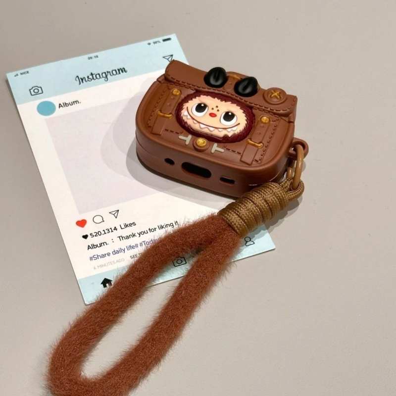 Cute Creative Briefcase Design Labubu Airpods Case for Airpods 1/2/3 Pro