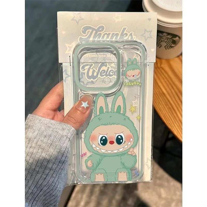 Cute Green Labubu Iphone Case for iPhone 15,15Pro,14, 13, 12, 11