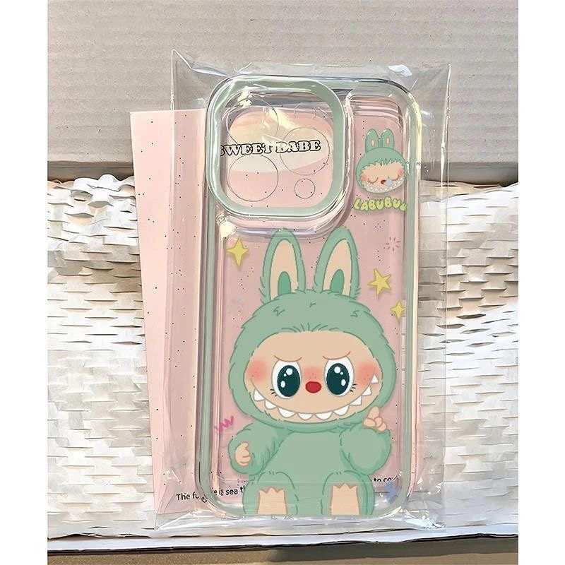 Cute Green Labubu Iphone Case for iPhone 15,15Pro,14, 13, 12, 11