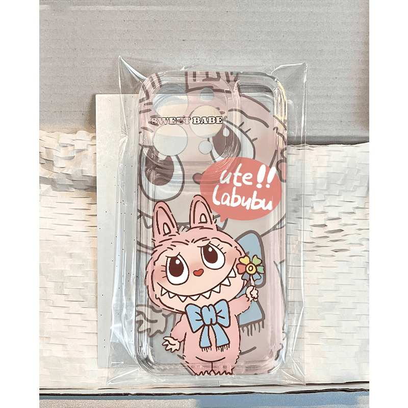 Cute Pink Labubu Iphone Case for iPhone 15,15Pro,14, 13, 12, 11
