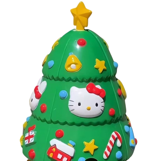 Nuevo árbol de Navidad giratorio de Hello Kitty | Gatita rodeada de árbol de Navidad | Regalo perfecto para amigos y mejores amigas