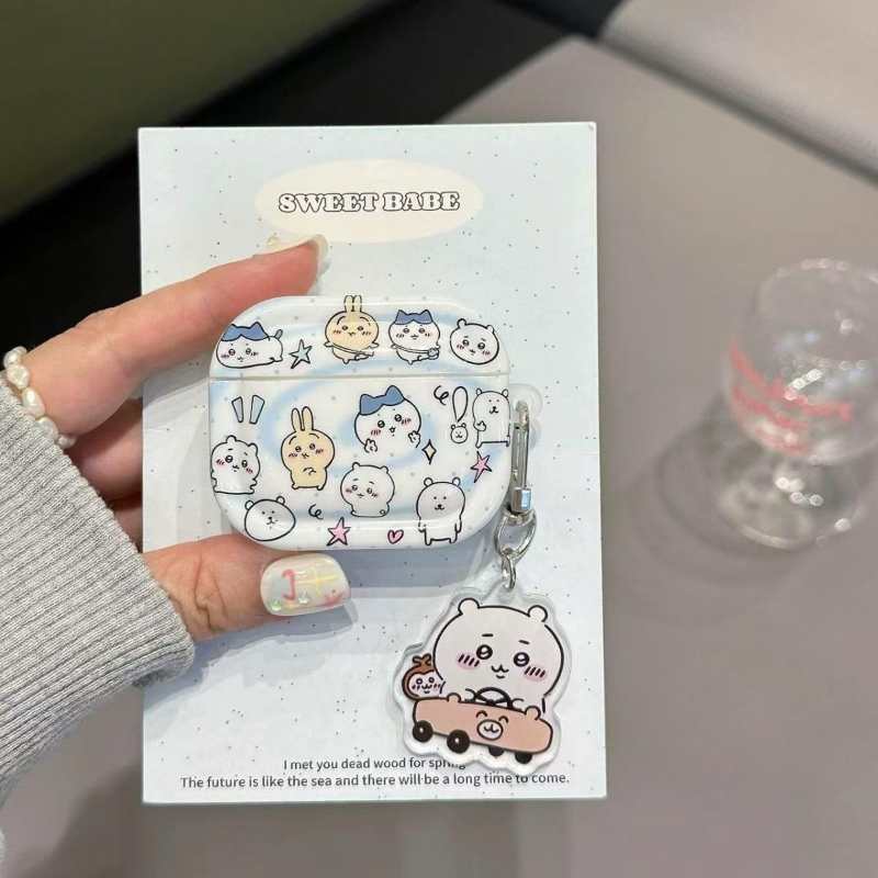 かわいい波型水玉模様のちいかわ Airpods Pro2/Airpods 1/2/3 プロテクター Airpods ケース