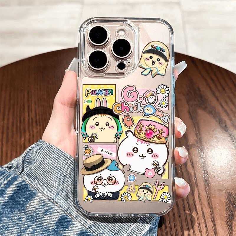 かわいいちいかわうさぎ ハチワレ iPhone ケース(iPhone 16 15、15Pro、14、13、12、11用)