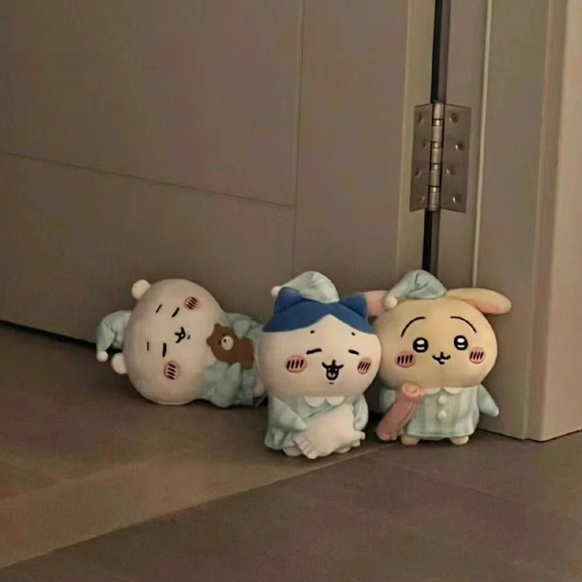 ちいかわうさぎ&ハチワレ かわいいパジャマシリーズ ぬいぐるみキーチェーン