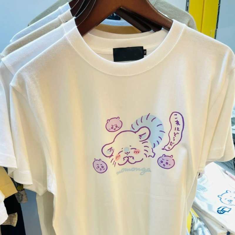 かわいいちいかわうさぎとハチワレモモンガのプリントTシャツ - ユニセックス半袖Tシャツ