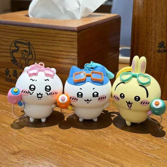 MINISO OFFICIAL| Chiikawa Usagi Momonga Hachiware Water Gun Keychain Pendant