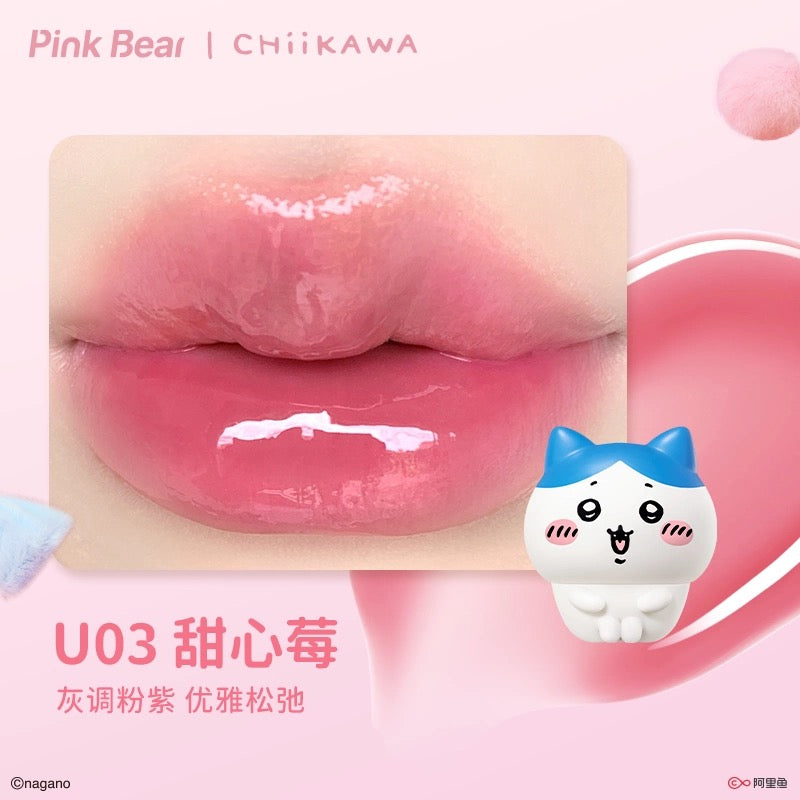 Chiikawa x Pinkbear Collaboration Make-up Set Box -Lip Gloss/Lip Mud/Eyeshadow Palette/Blush