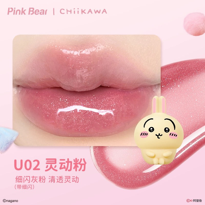 Chiikawa x Pinkbear Collaboration Make-up Set Box -Lip Gloss/Lip Mud/Eyeshadow Palette/Blush