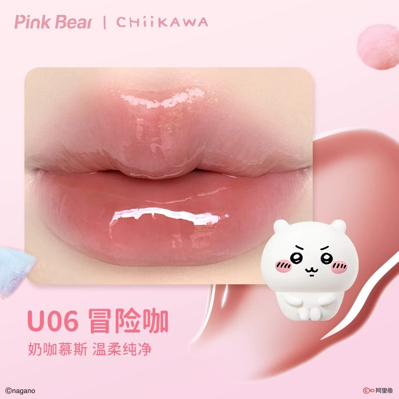 Chiikawa x Pinkbear Collaboration Make-up Set Box -Lip Gloss/Lip Mud/Eyeshadow Palette/Blush