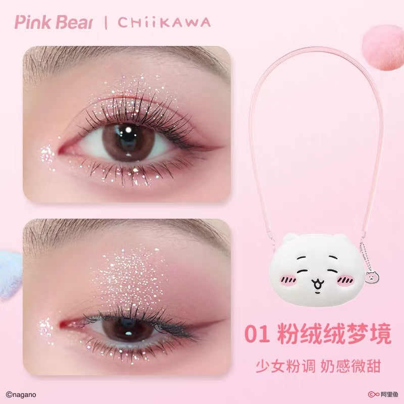 Chiikawa x Pinkbear Collaboration Make-up Set Box -Lip Gloss/Lip Mud/Eyeshadow Palette/Blush