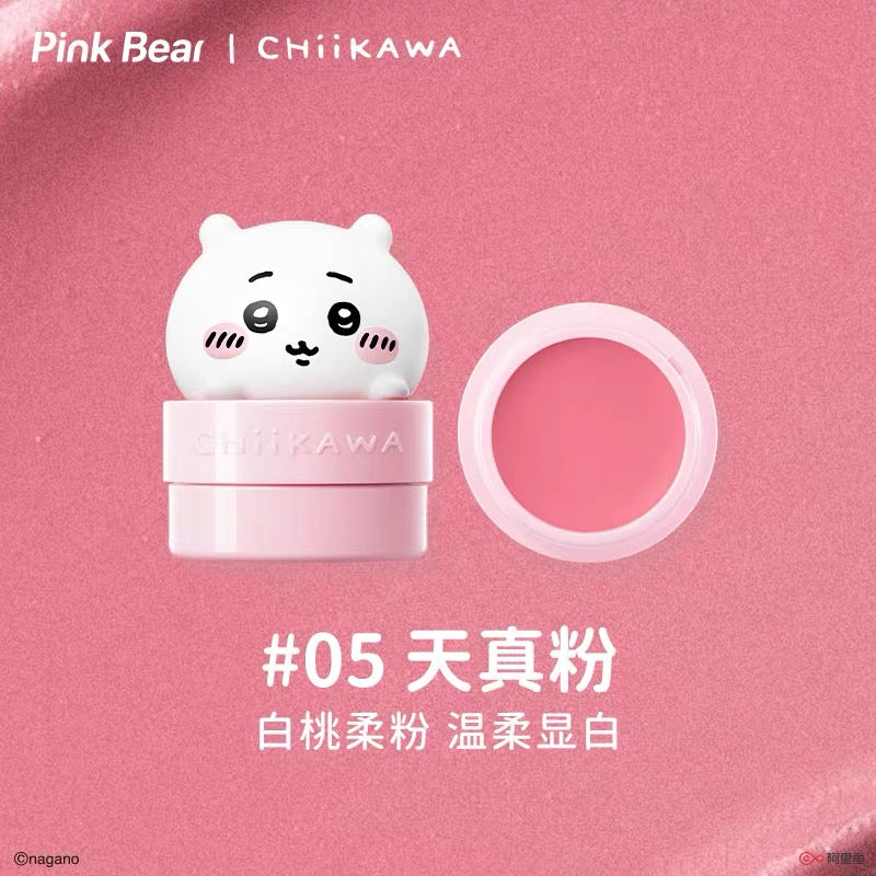 Chiikawa x Pinkbear Collaboration Make-up Set Box -Lip Gloss/Lip Mud/Eyeshadow Palette/Blush