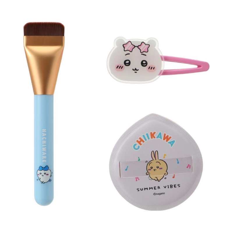 MINISO Official | Chiikawa Series Marshmallow Puff Set – Soft Makeup Sponge & Foundation Brush for Cushion and Powder
