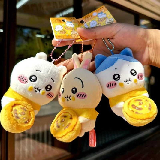Chiikawa Macao Limited Edition Egg Tart Series Plush Keychain – Cute Usagi & Hachiware