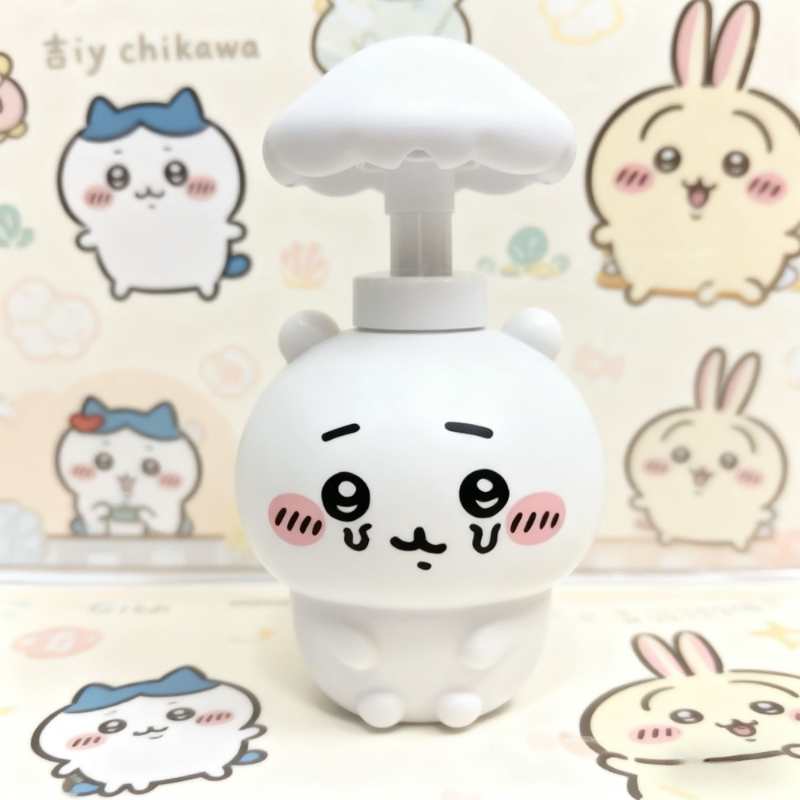 Chiikawa Mushroom Refillable Bottle – Cute Soap, Shampoo & Body Wash Dispenser