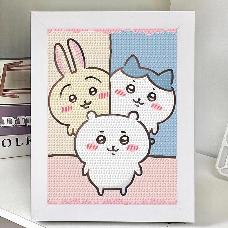 Adorable Chiikawa Hachiware Usagi Diamond Painting DIY Kit for Kids