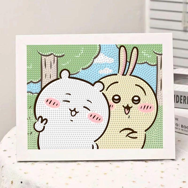 Adorable Chiikawa Hachiware Usagi Diamond Painting DIY Kit for Kids