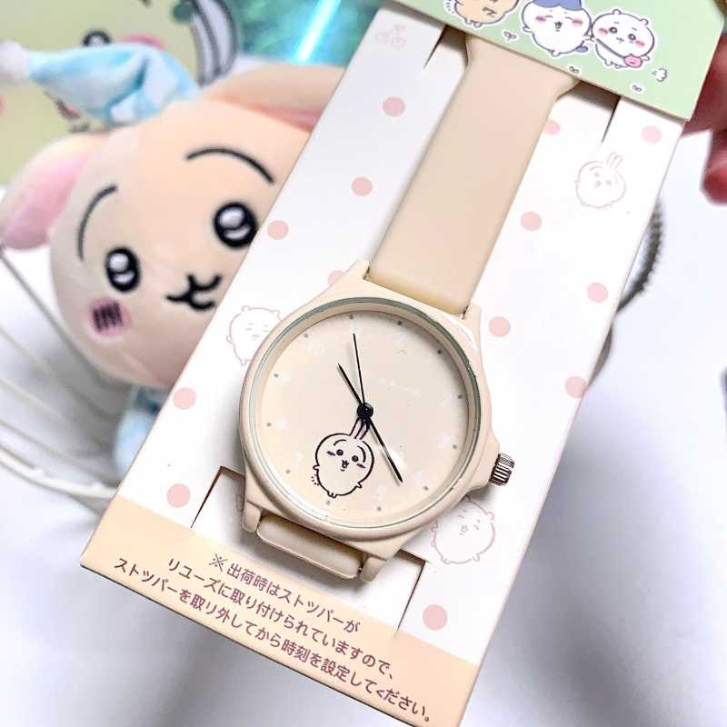 Chiikawa Usagi & Hachiware Quartz Watch | Cute Silicone Strap Analog Student Wristwatch