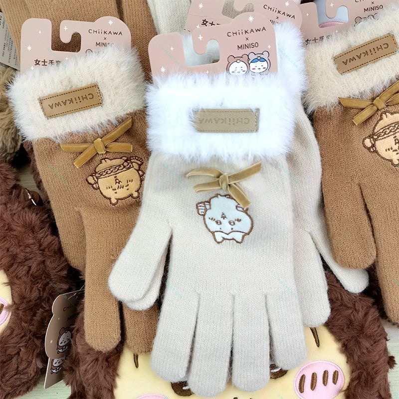 MINISO x Chiikawa Usagi Cozy Winter Gloves – Soft, Warm, and Cute