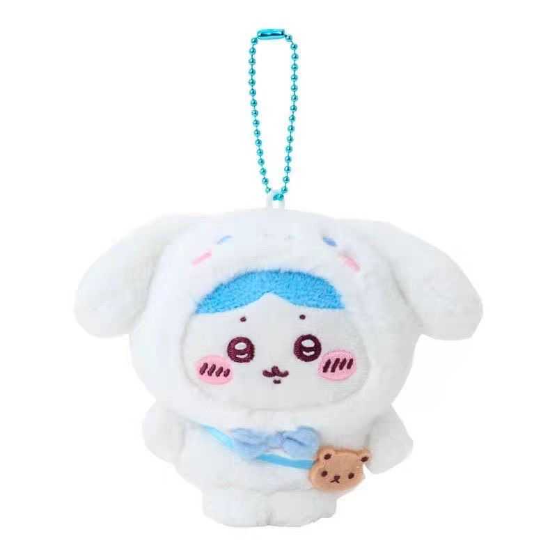 Chiikawa × Sanrio Melody Plush Toy Set – Cute Usagi & Hachiware Plush Bag Collection
