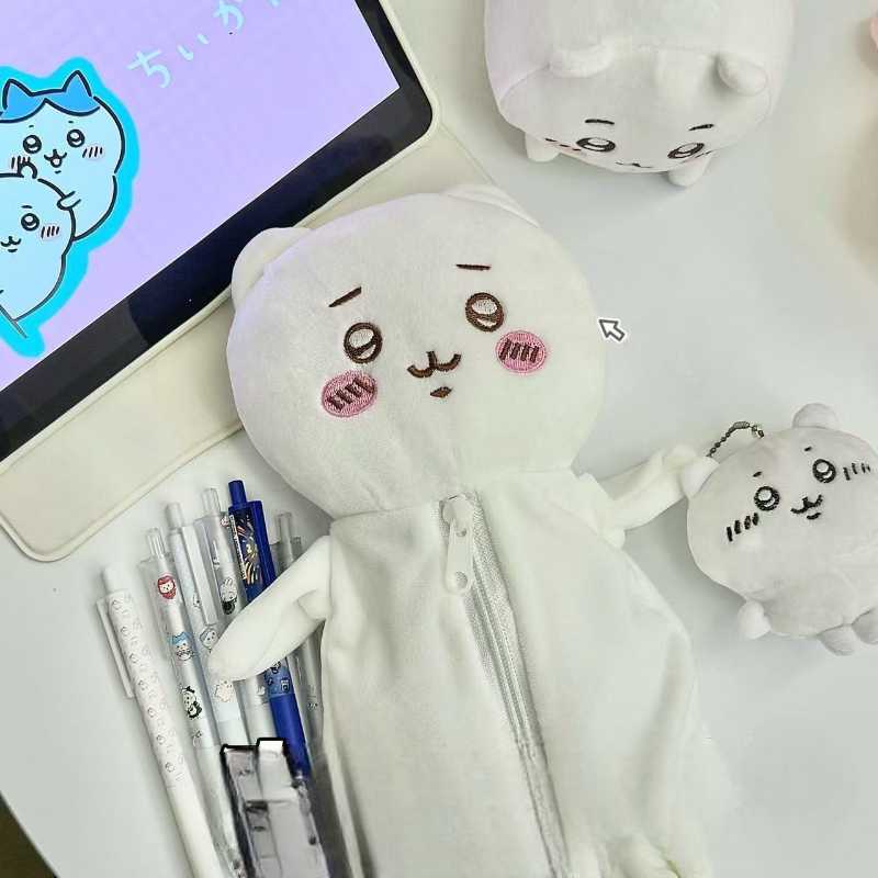Original Chiikawa Plush Pencil Case - Hachiware Usagi Large Capacity Stationery Bag