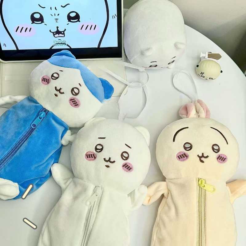 Original Chiikawa Plush Pencil Case - Hachiware Usagi Large Capacity Stationery Bag