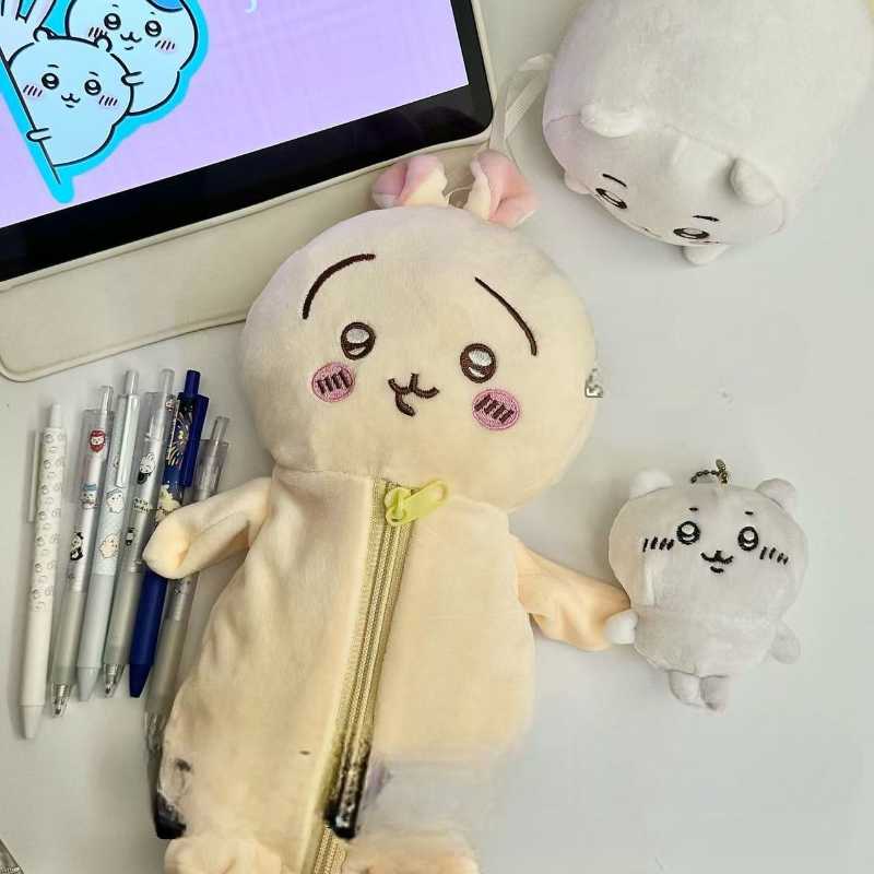 Original Chiikawa Plush Pencil Case - Hachiware Usagi Large Capacity Stationery Bag