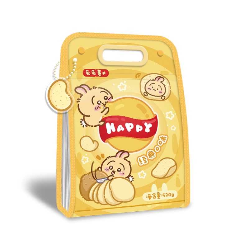 Chiikawa Potato Chip File Folder | Cute Accordion A4 Organizer | Large Capacity for School Documents