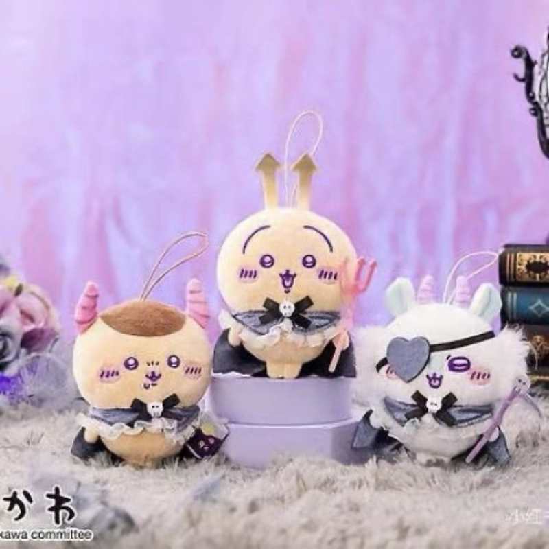 Chiikawa Angel & Devil Plush Keychain Charm – Mini Stuffed Bag Pendant