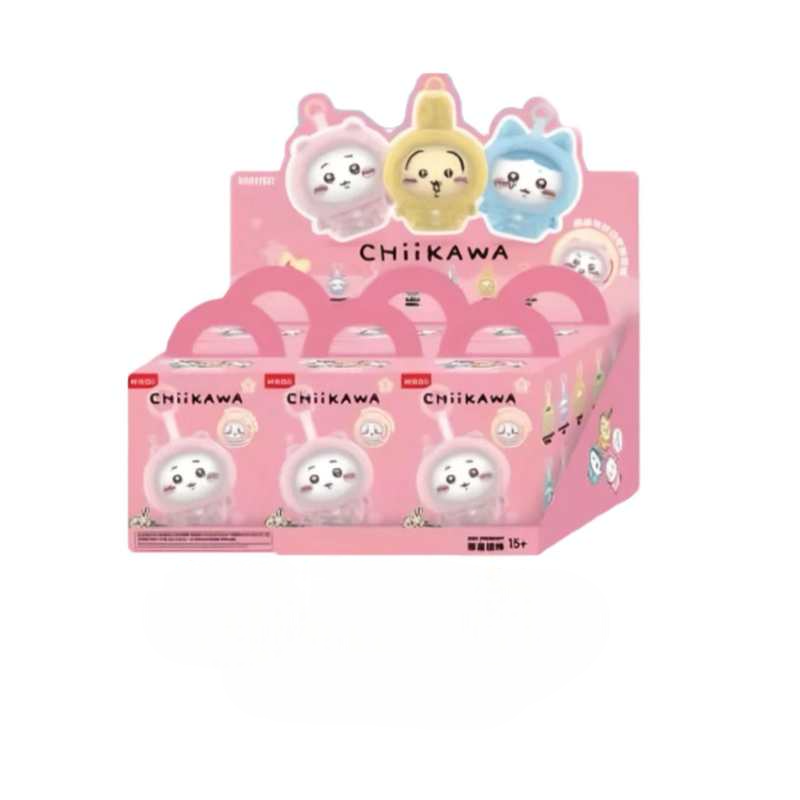 Miniso Official |Chiikawa Pajamas Series 4 Faces Swap Blind Box Yellow Usagi/Pink Chiikawa/Blue Hachiware/Grey Rakko/Green Kurimanju/Purple Momonga