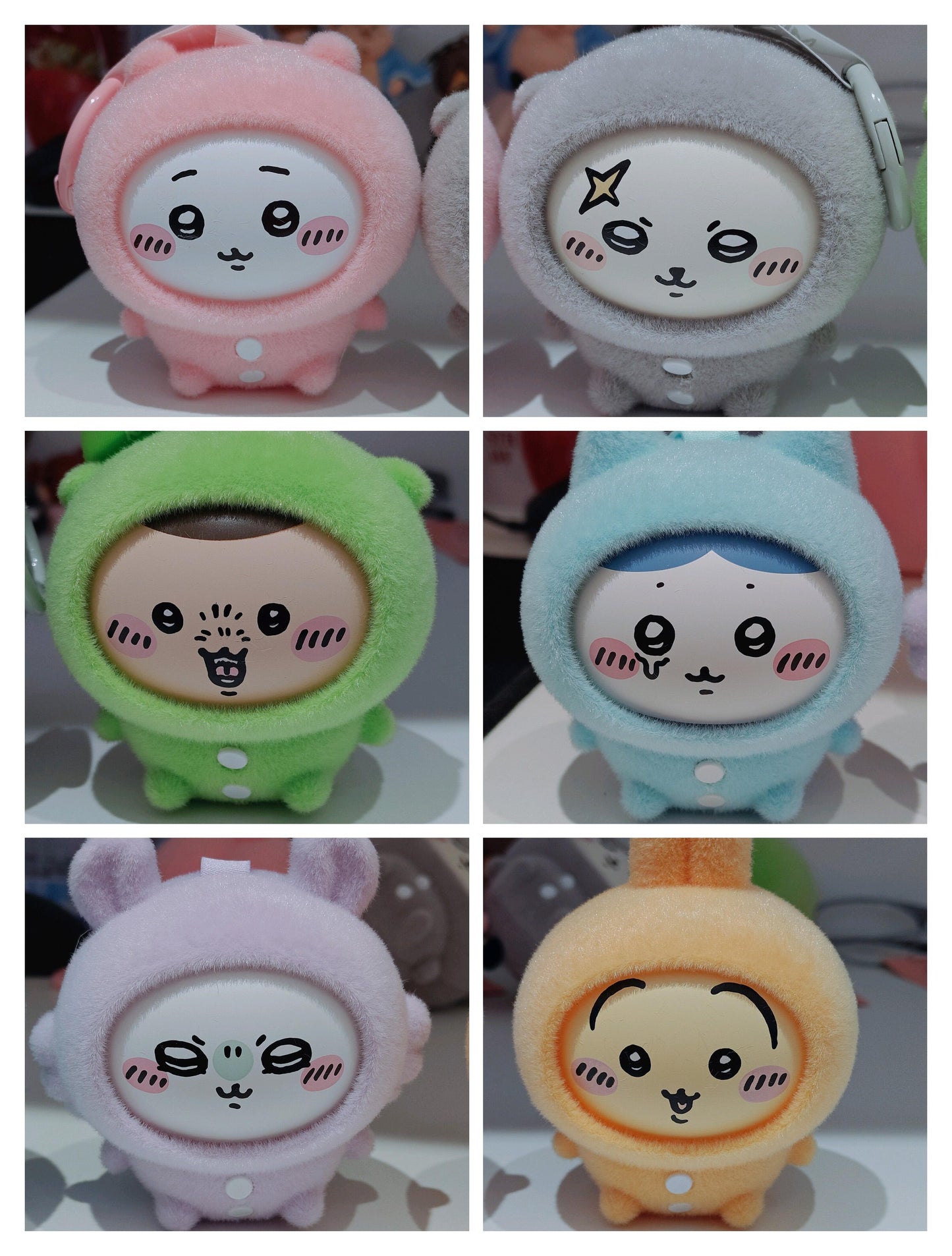 Miniso Official |Chiikawa Pajamas Series 4 Faces Swap Blind Box Yellow Usagi/Pink Chiikawa/Blue Hachiware/Grey Rakko/Green Kurimanju/Purple Momonga