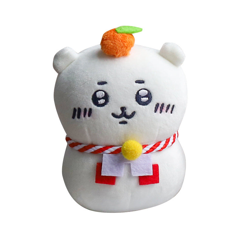 日本郵便限定 ちいかわ鏡餅ぬいぐるみチャーム - うさぎ、ハチワレ、モモンガ