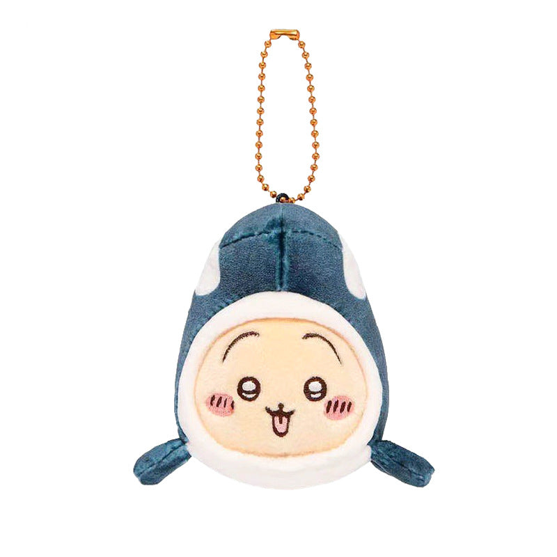 キュートでクリエイティブな水族館ぬいぐるみキーホルダー - ちいかわうさぎ ハチワレ マンボウのおもちゃ