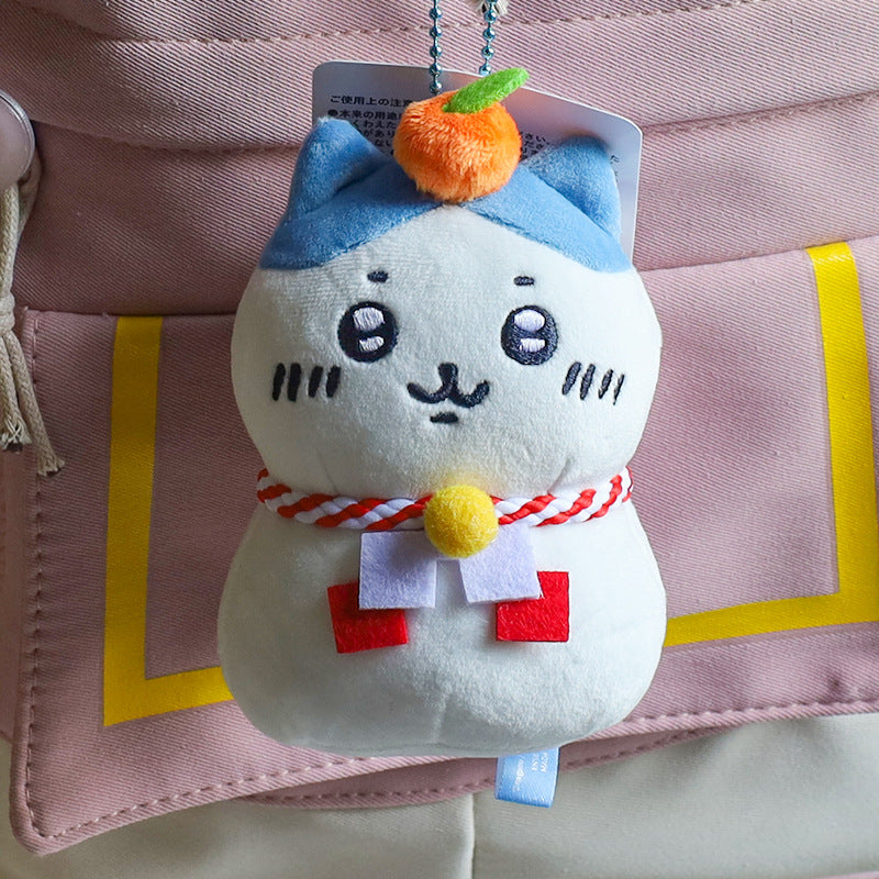 日本郵便限定 ちいかわ鏡餅ぬいぐるみチャーム - うさぎ、ハチワレ、モモンガ