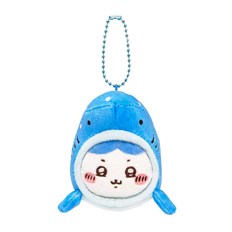 キュートでクリエイティブな水族館ぬいぐるみキーホルダー - ちいかわうさぎ ハチワレ マンボウのおもちゃ