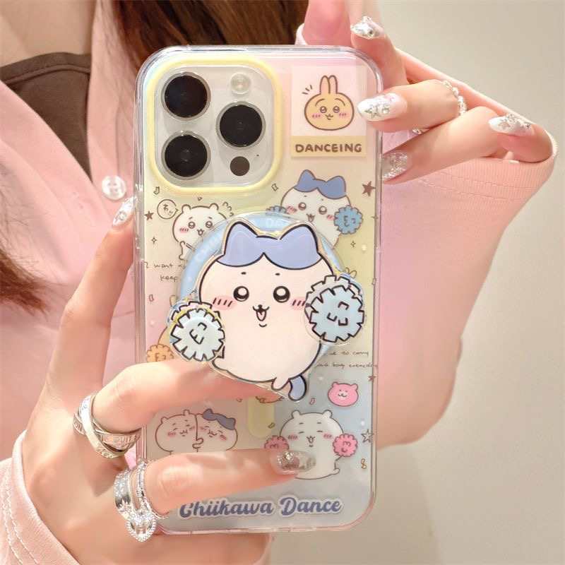 iPhone 16/15/14/13/12用 回転式ハチワレマグネット式iPhoneケース