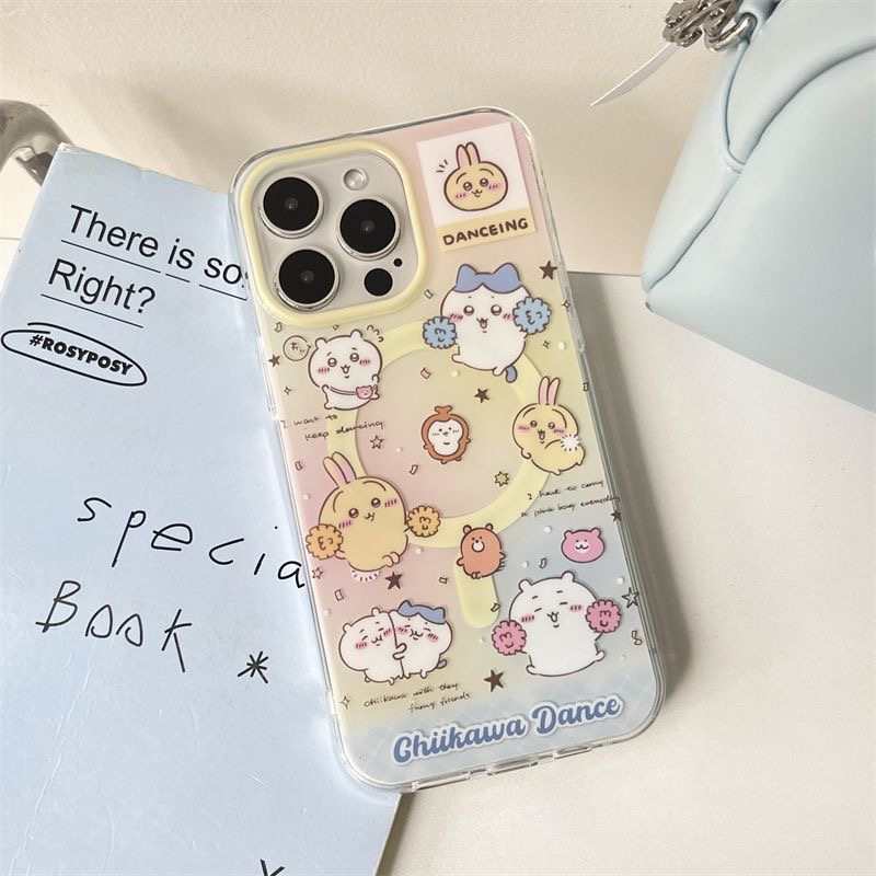 iPhone 16/15/14/13/12用 回転式ハチワレマグネット式iPhoneケース